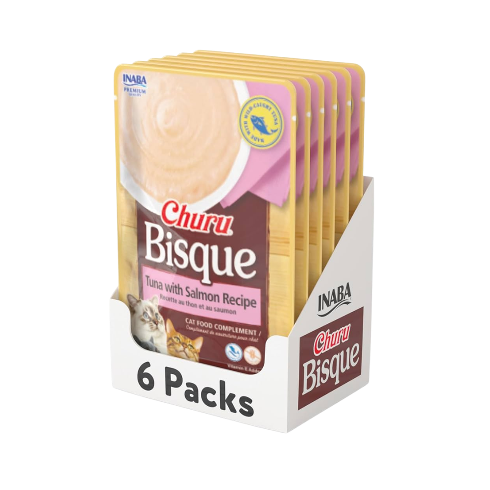 Inaba Churu Bisque Atun Y Salmón 40 G Caja 6 Pz