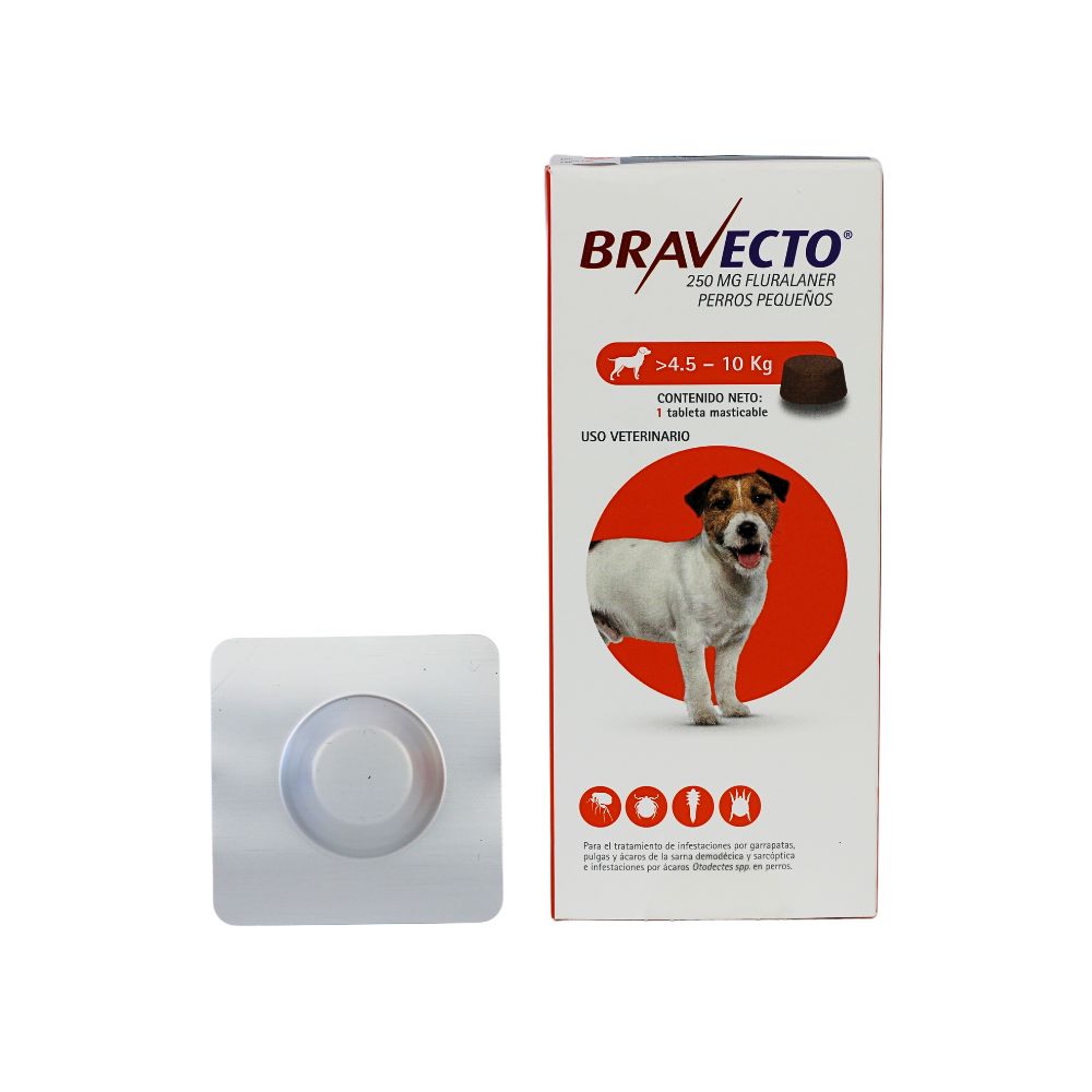 Msd Bravecto Tableta 250 Mg 4.5-10 Kg