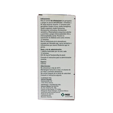 Msd Bravecto Tableta 1400Mg 40-56Kg