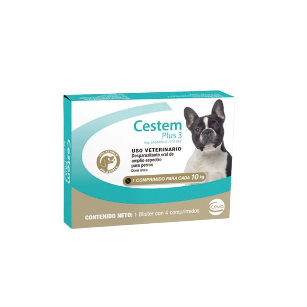 Ceva Cestem Plus 3 Caja C/Blister Con 4 Comprimidos