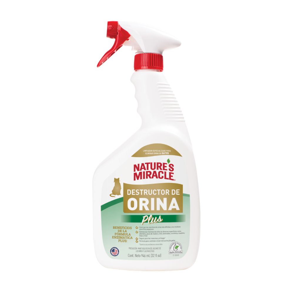 Natures Miracle Destructor De Orina Plus Para Gato 946 Ml
