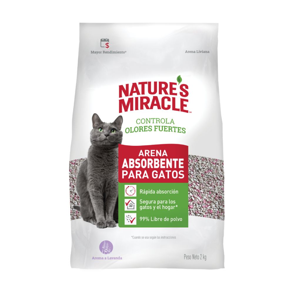 Natures Miracle Arena Absorbente Para Gatos 2 Kg