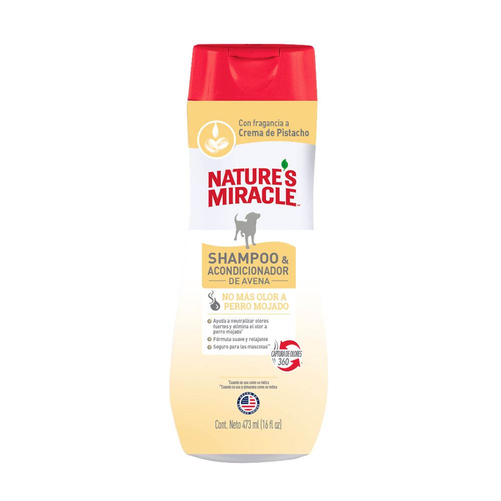 Natures Miracle Shampoo & Acondicionado Avena Para Perros 473 Ml