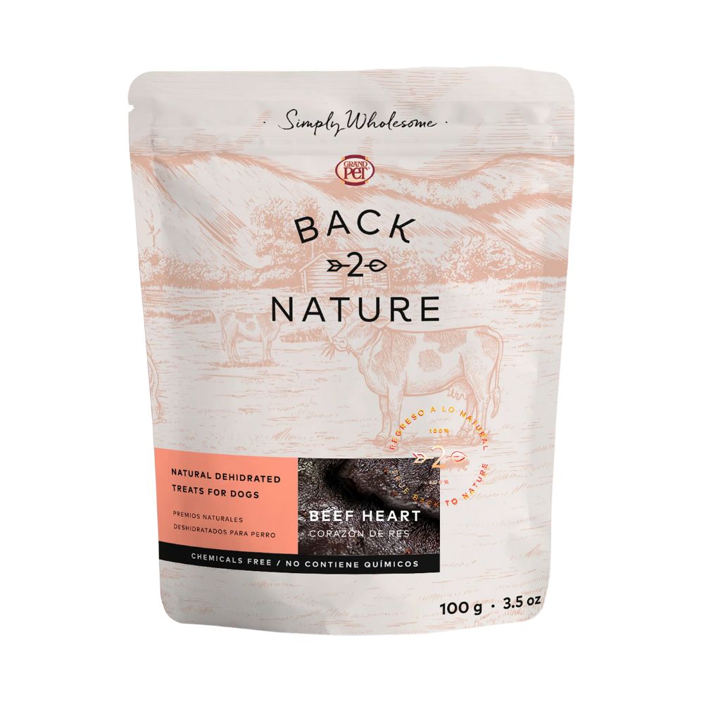 Back 2 Nature Perro Adulto Sabor Corazon De Res Treats 100 G