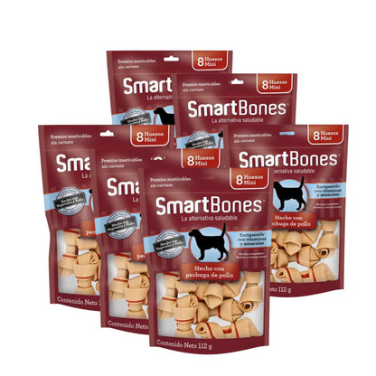 SMARTBONES HUESO PECHUGA POLLO 8PZ, 6 PAQ
