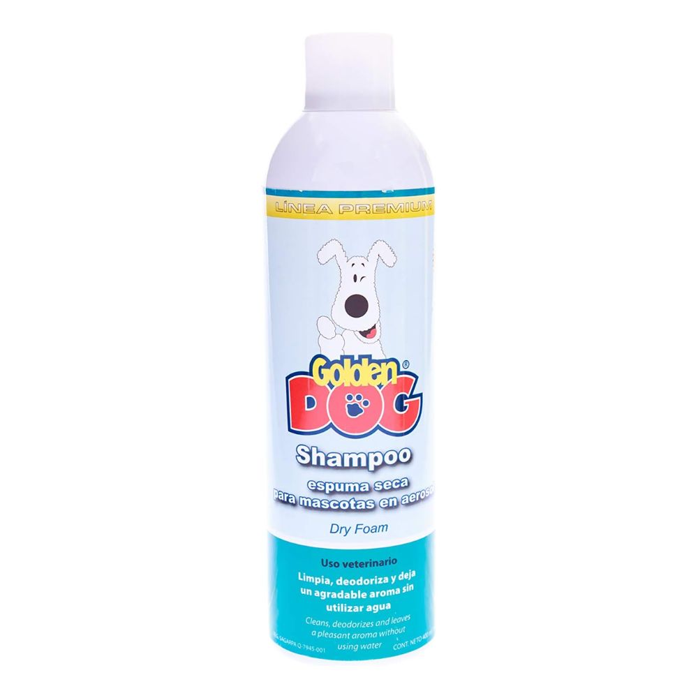 Golden Dog Shampoo Espuma Seca Para Perros Aerosol 400Ml