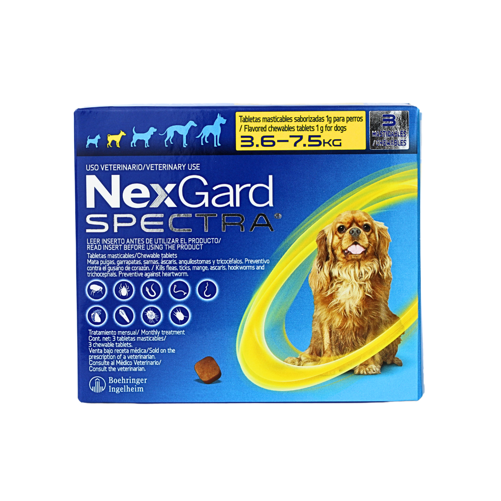Boehringer Nexgard Spectra S 3.6 - 7.5 Kg 3 Tab