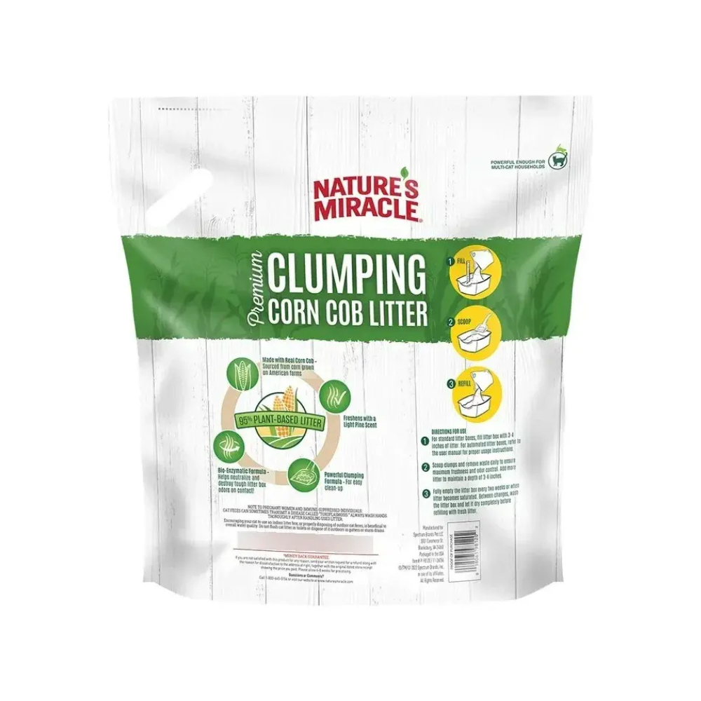 Natures Miracle Arena Aglomerante Premium De Maiz 4.5Kg