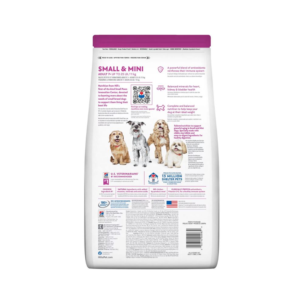 Hills Small Paws Adult 7+ Perro 2 Kg