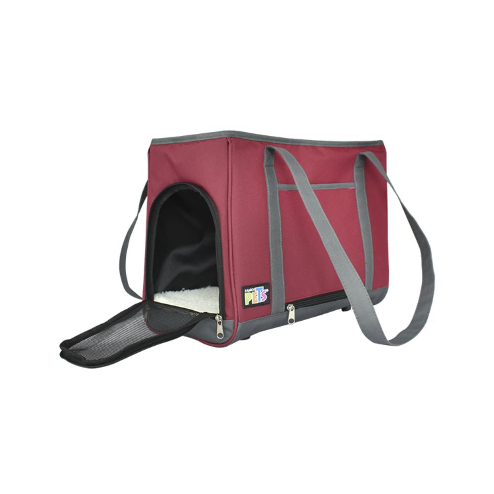 Fancy Pets Transportadora Bolsa De Mano De Tela Vino