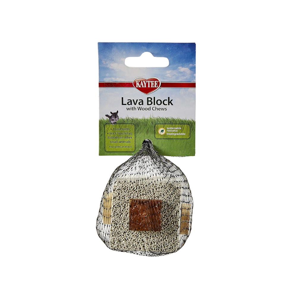 Kaytee Bloque De Lava Con Piezas De Madera