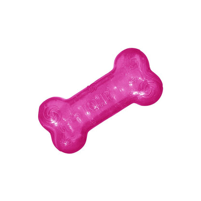 KONG Squeezz CRACKLE HUESO GOMA CRUJIENTE MEDIANO