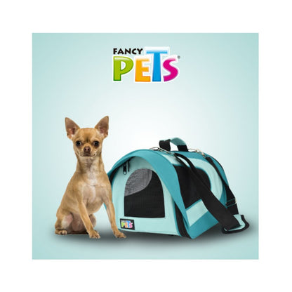 Fancy Pets Transportadora De Tela Fashion Con Visera Chica Azul Oceano