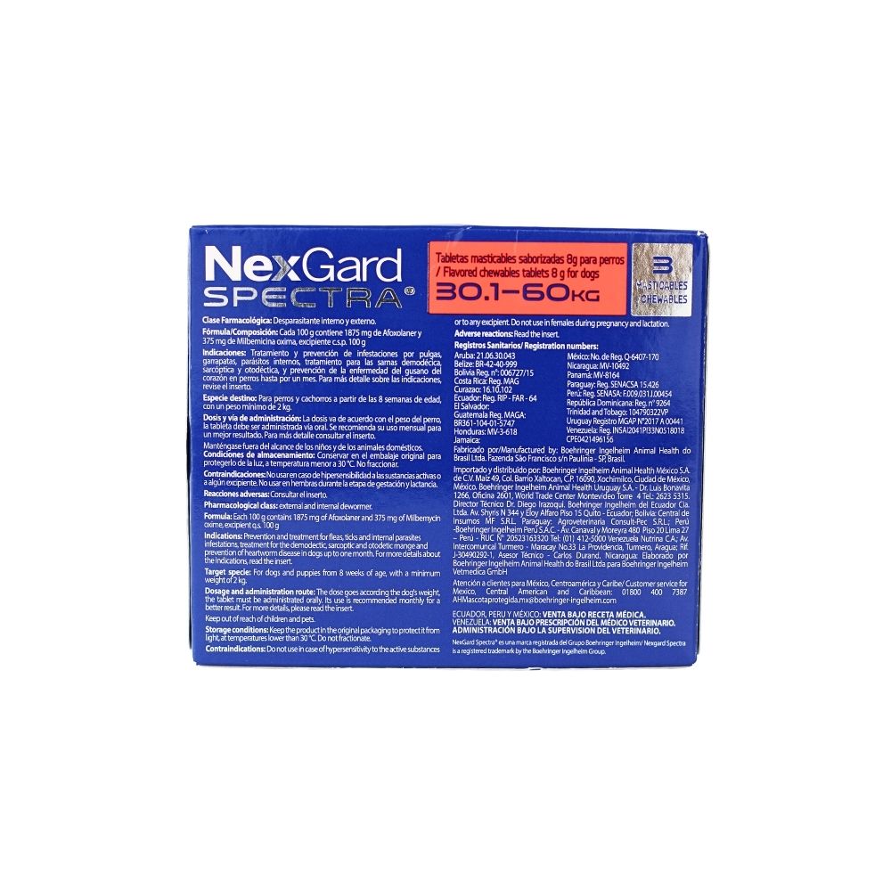 Nexgard Spectra Xl 30.1 - 60 Kg 3 Tab