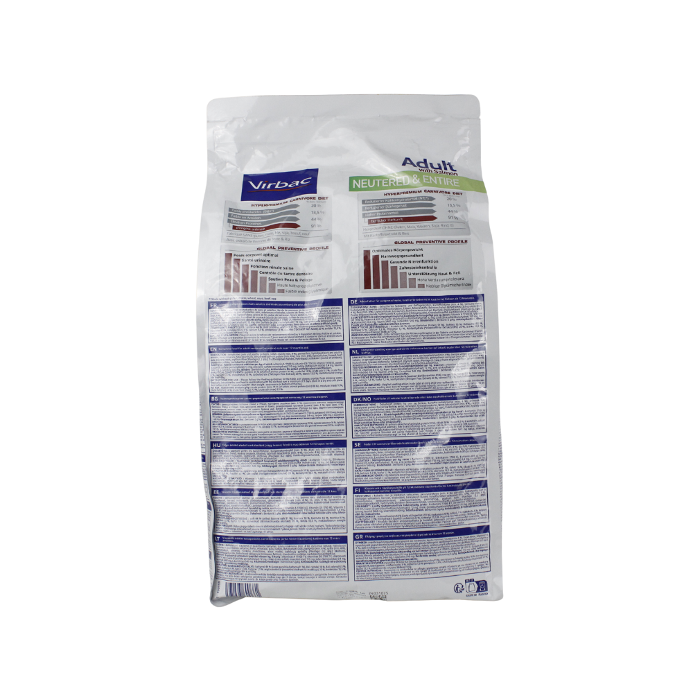 Virbac Hpm Adult Cat Salmon Neutered & Entire Cat 7 Kg
