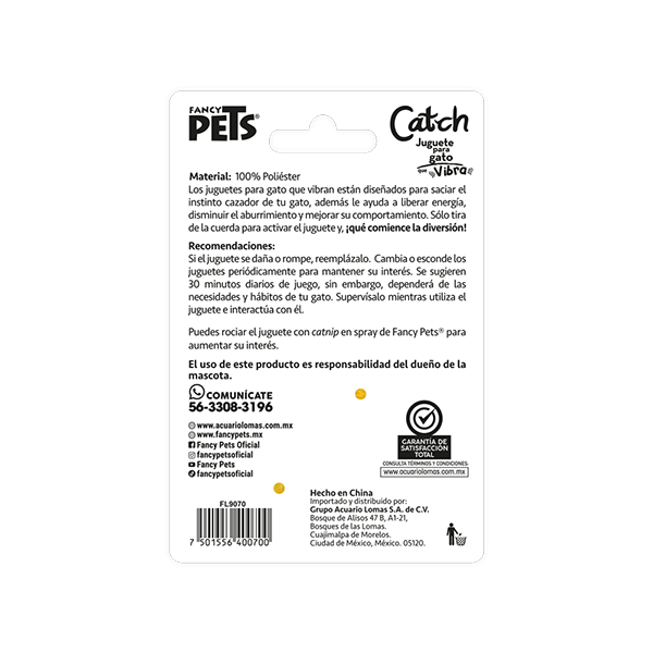 FANCY PETS JUGUETE POLLO VIBRO CATCH