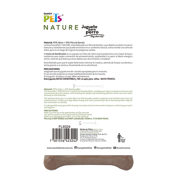 Fancy Pets Juguete Hueso Bambu Med Sabor Carne