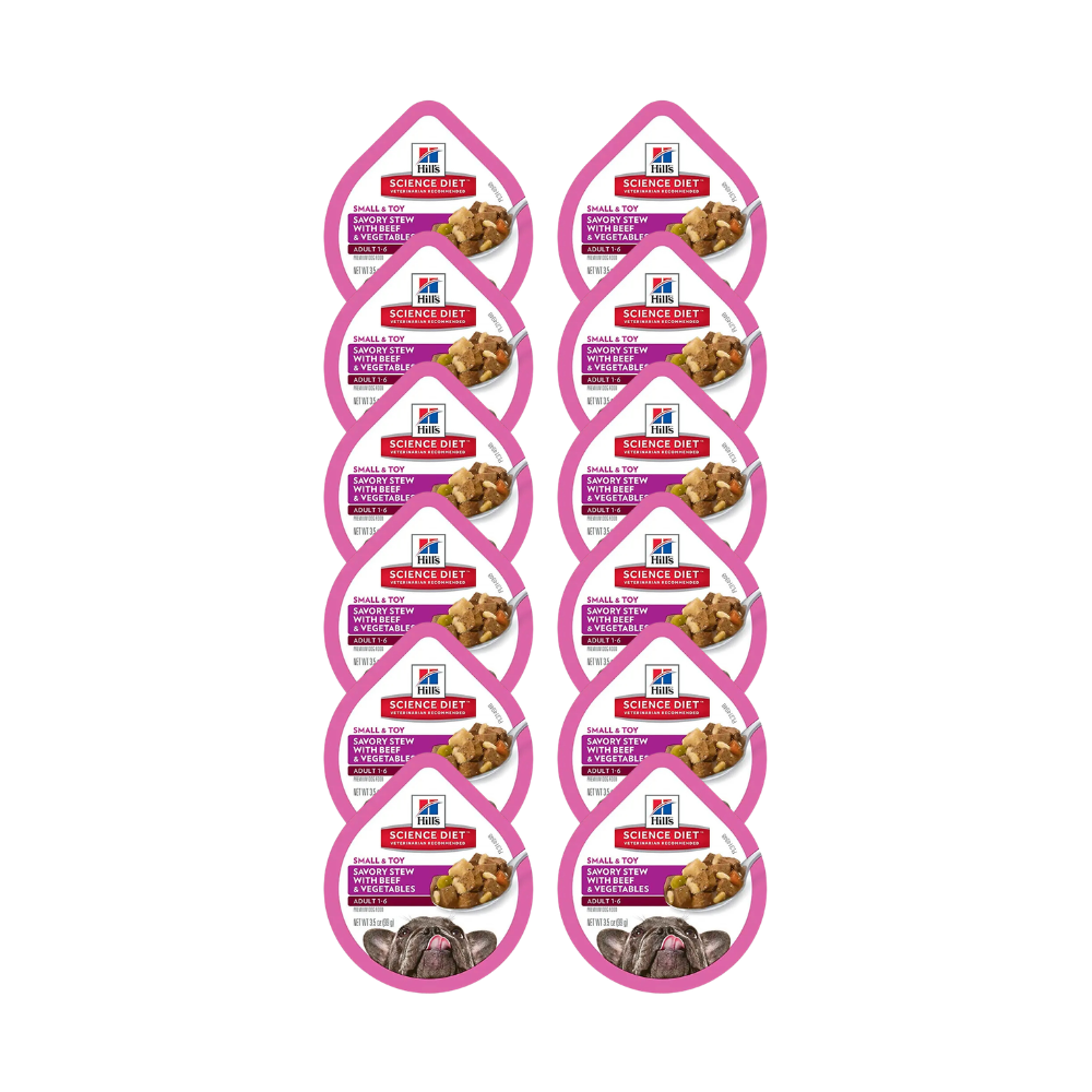 Hills Adult 1-6 Small Paws Beef & Vegetables 3.5Oz 12 Pz