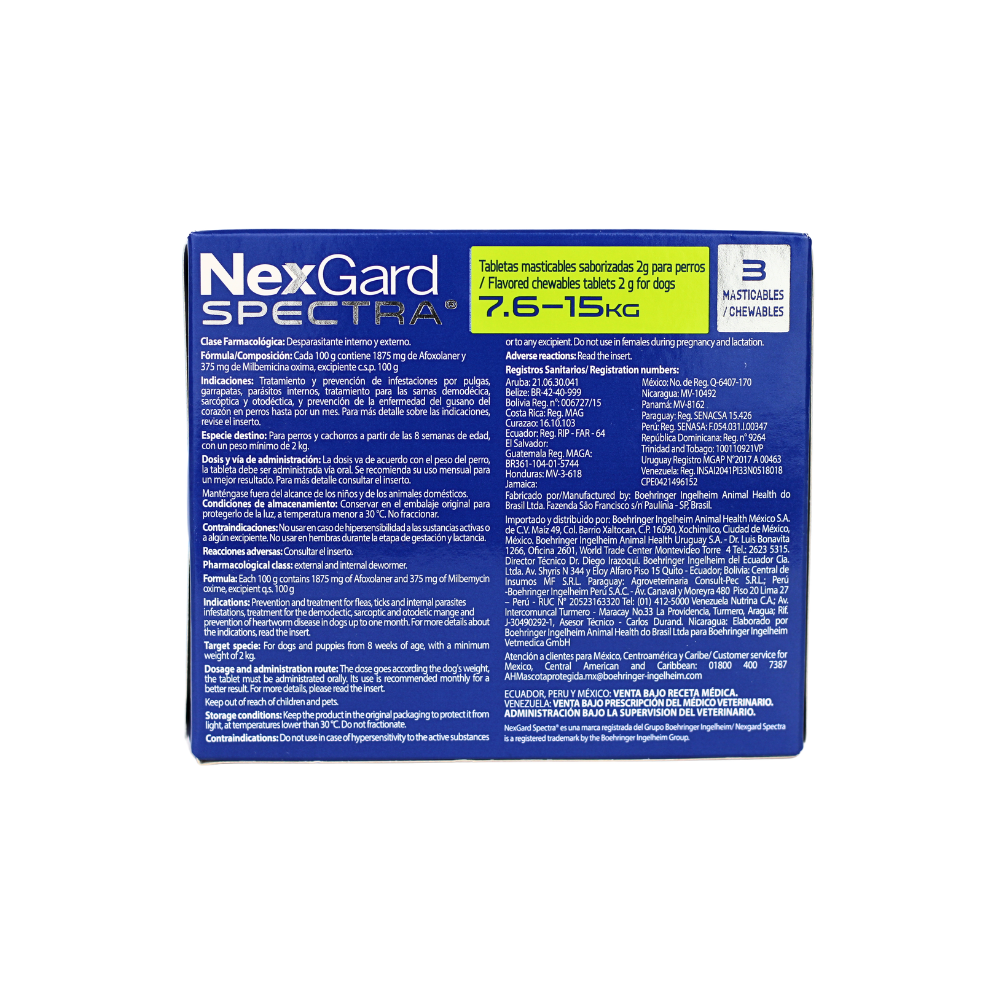 Boehringer Nexgard Spectra M 7.6 - 15 Kg 3 Tab