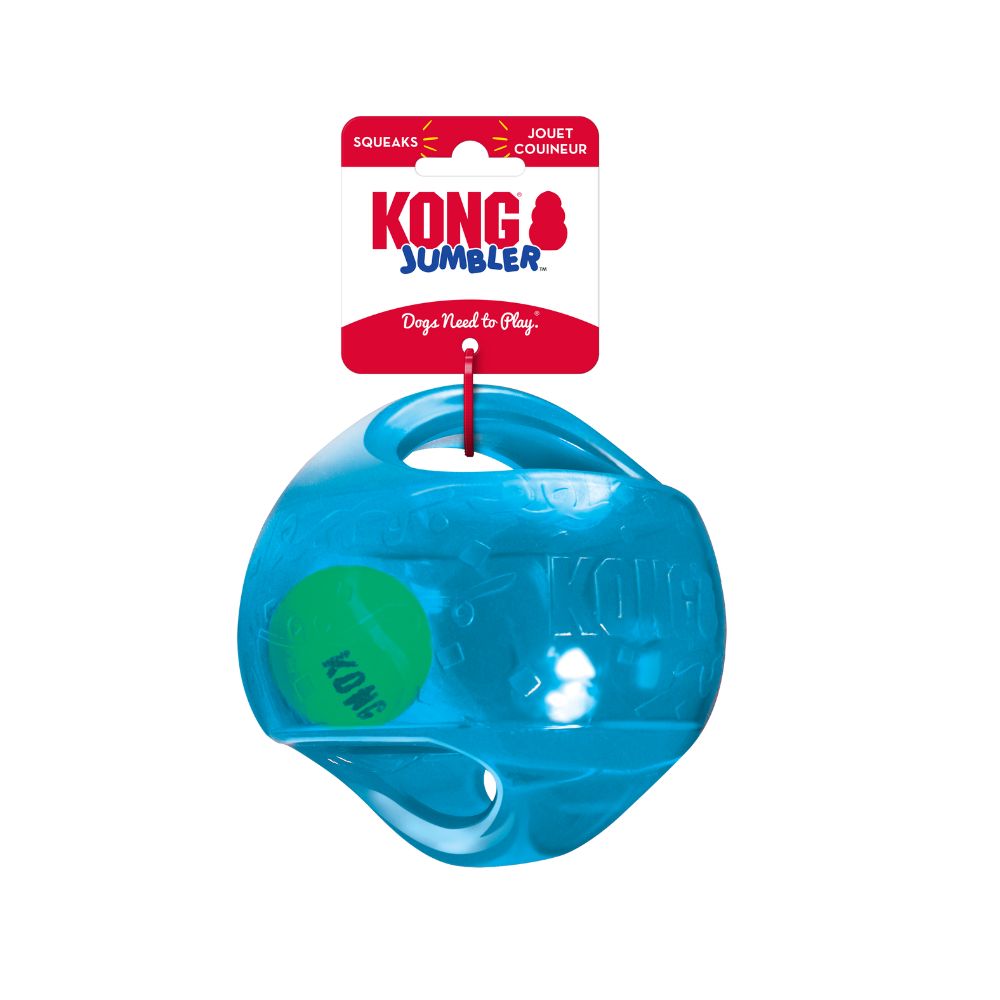 Kong Jumbler Pelota L/XL Para Perro Azul