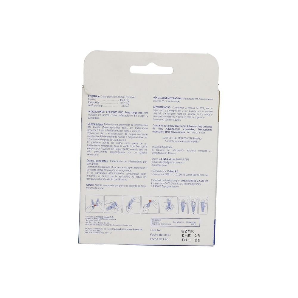Virbac Effipro Duo Perros 40-60 Kg