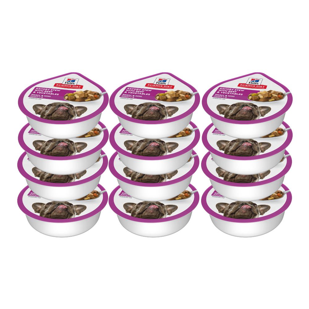 Hills Adult 1-6 Small Paws 7+ Trays 3.5Oz 12 Pz