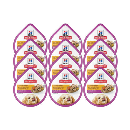 Hills Adult 1-6 Small Paws Chicken Trays 3.5Oz 12 Pz