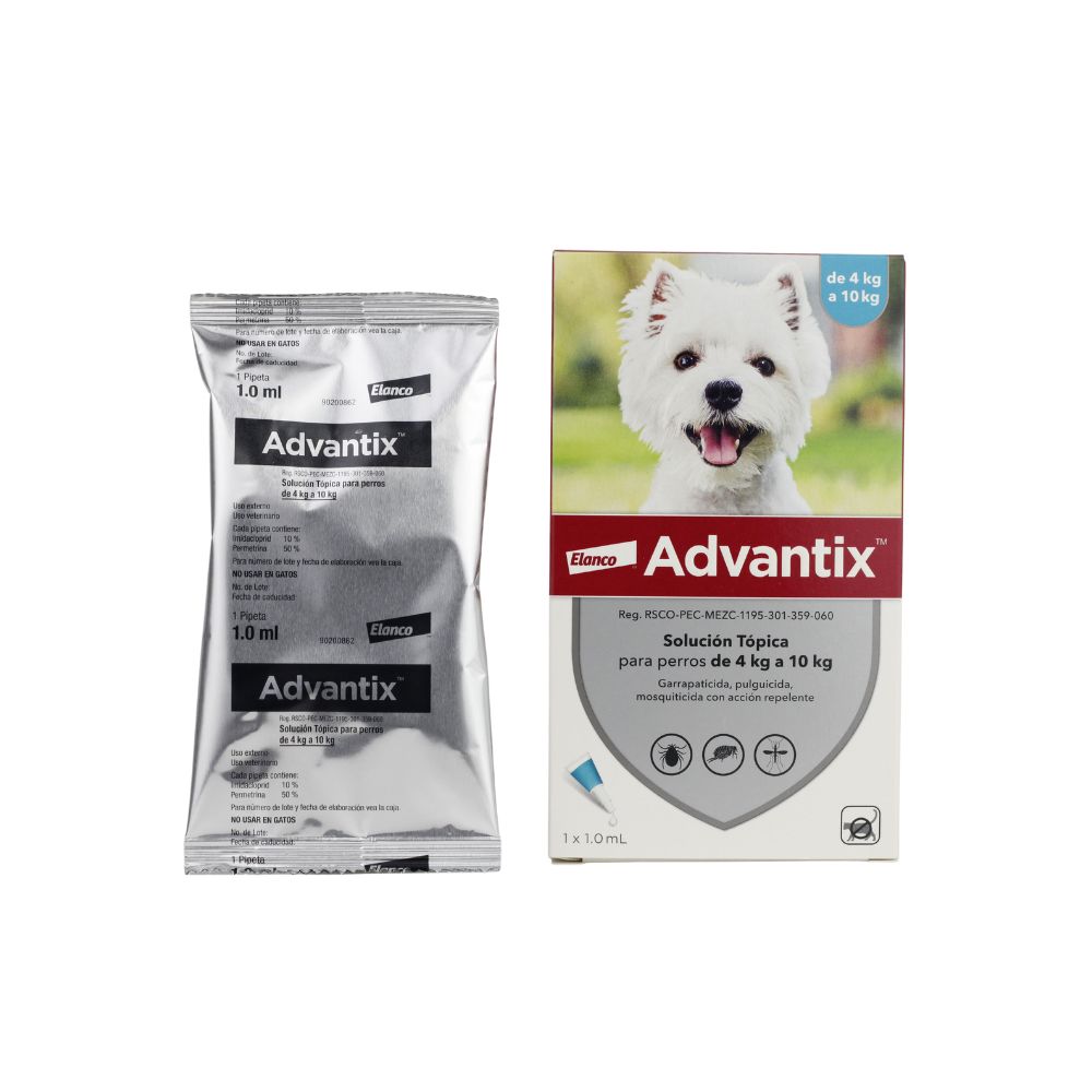Elanco Advantix 1 Ml Perros 4-10 Kg