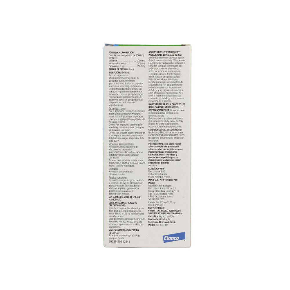 Elanco Credelio Plus 900 Mg 1 Tab (22Kg -45Kg)