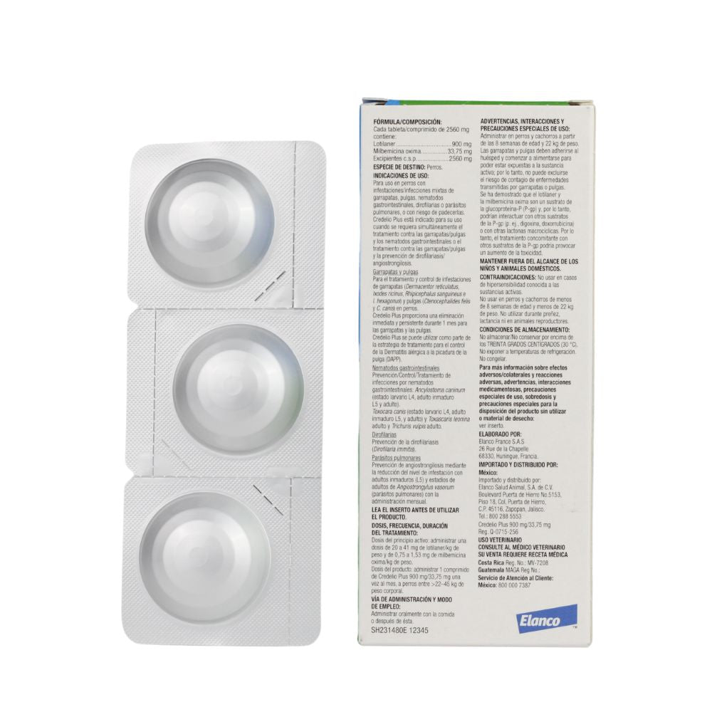 Elanco Credelio Plus 900 Mg 3 Tab