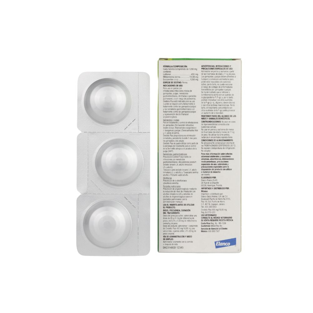 Credelio Plus 450Mg (11-22Kg) 3 Tabletas