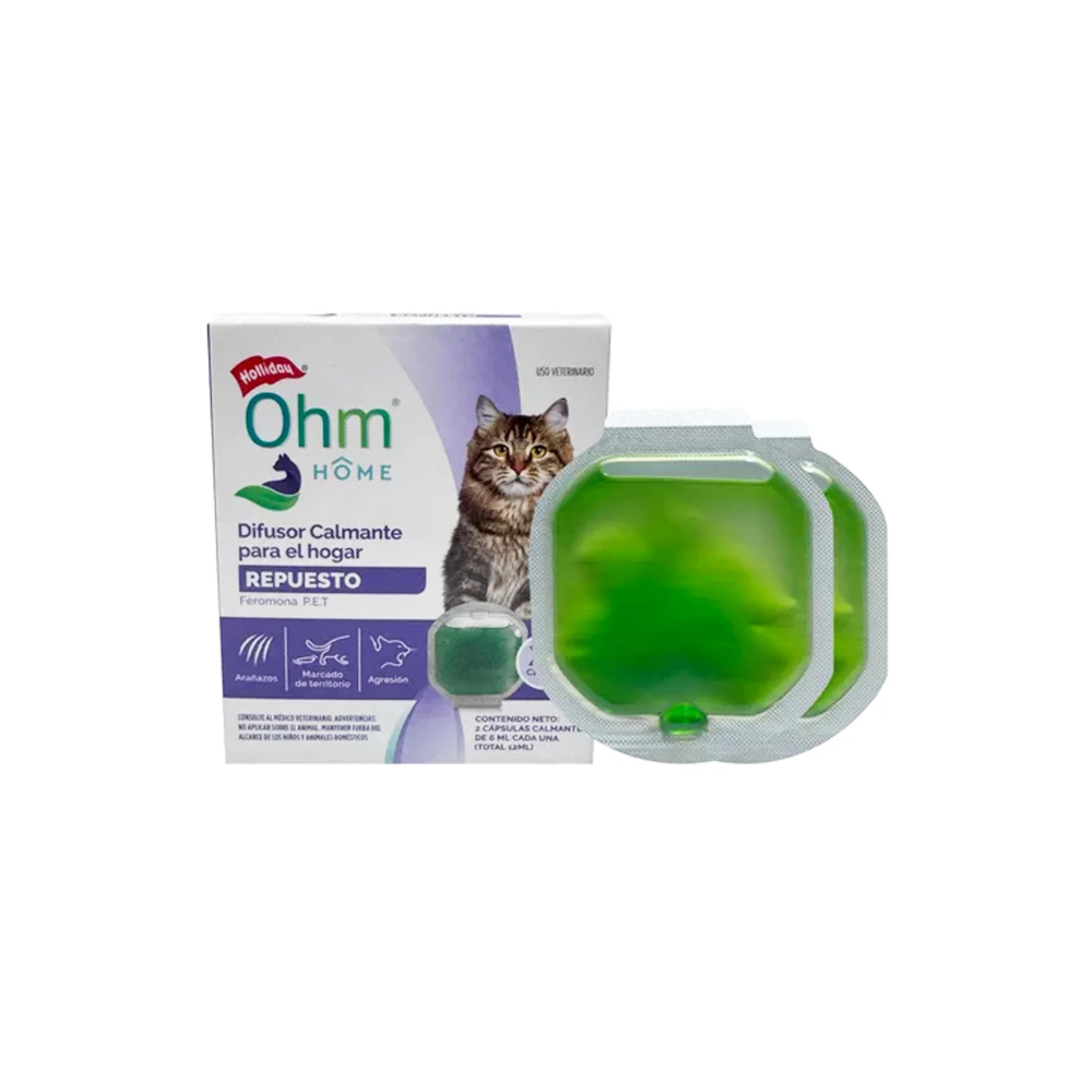 Holliday Ohm Home Difusor Calmante Para El Hogar Gato Repuesto 6 Ml