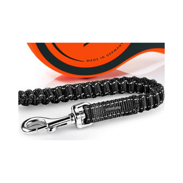 Flexi Correa Xtreme Grande Negro/Naranja de Cinta 5 metros