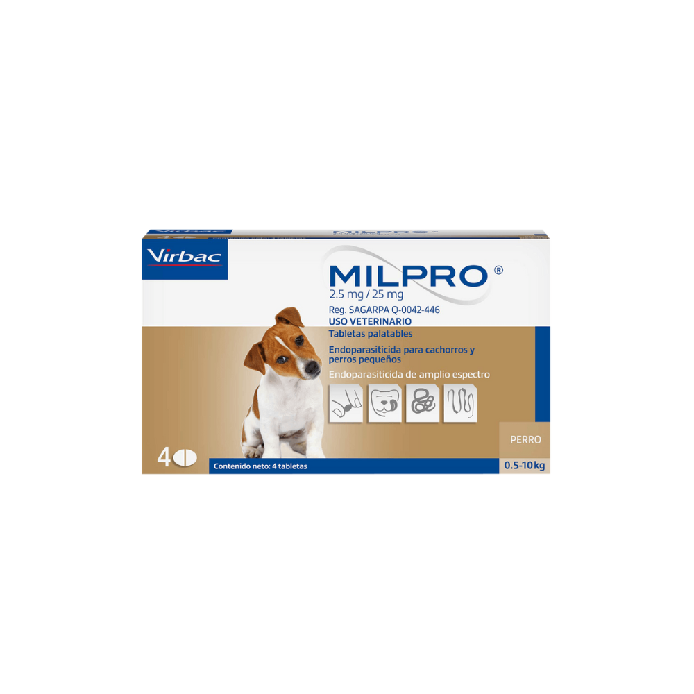 Virbac Milpro Puppy 0.5-10Kg 4Tab