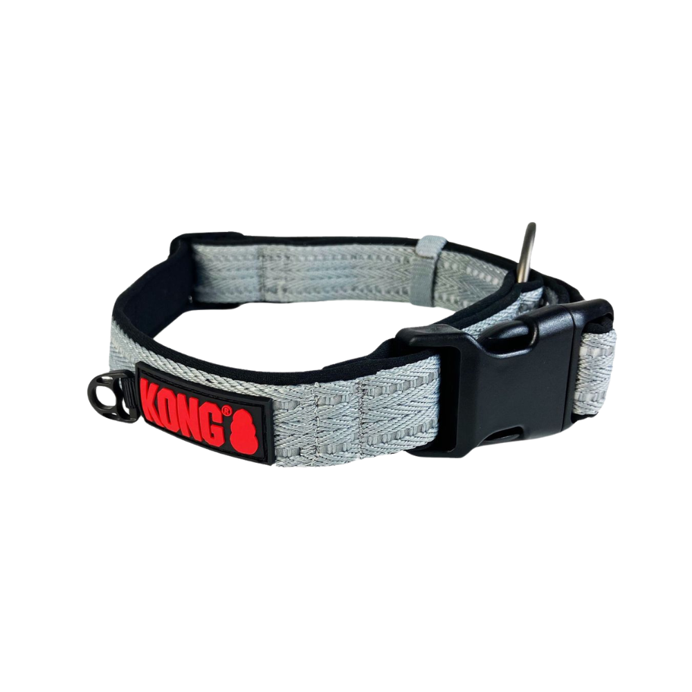 Kong Collar Suave De Nylon Gris Grande