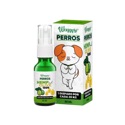 WAGGYS ACEITE DE OLIVA PERRO HEMP 1500 MG