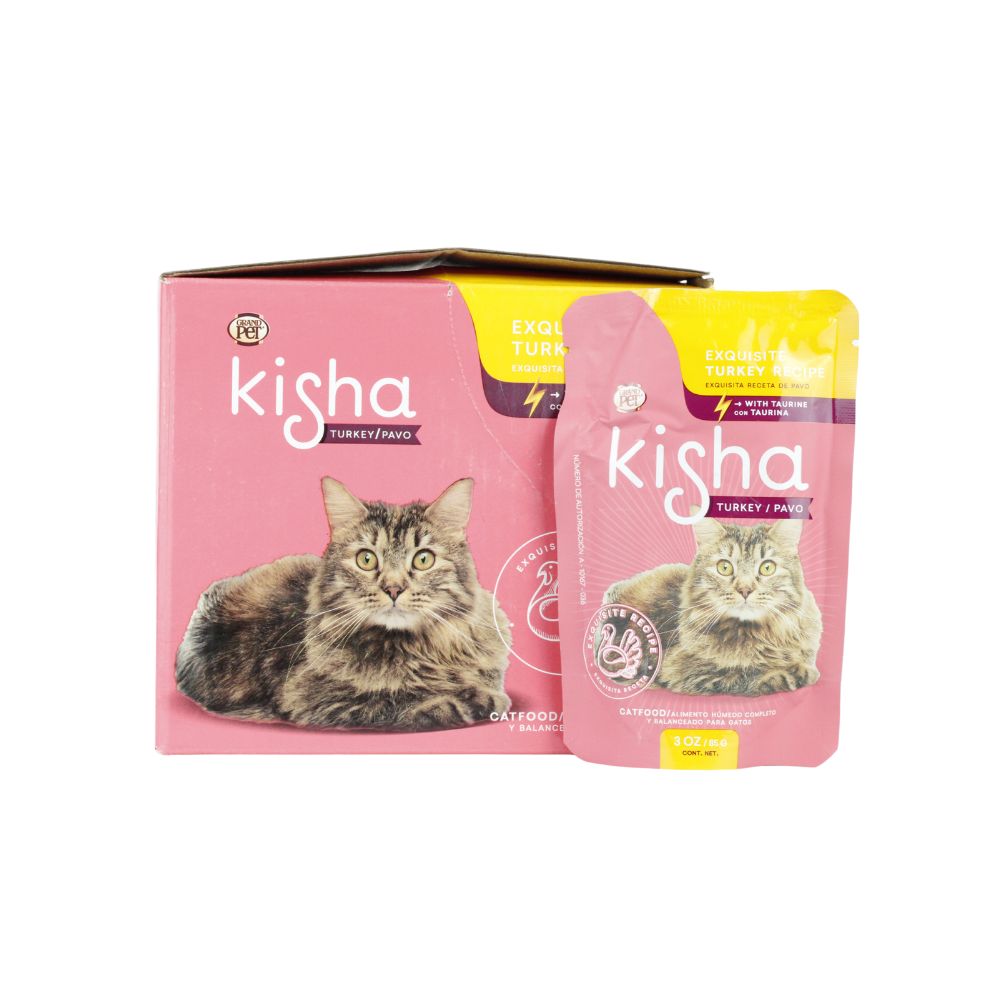 Grand Pet 10 Sobres Kisha Pavo Gato