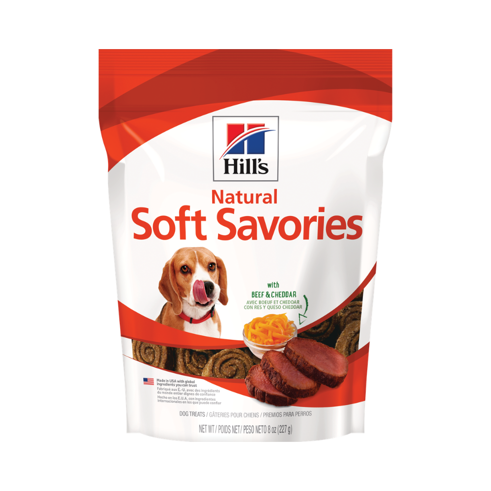 Hills Treats Soft Savories Beef & Cheddar 227 G