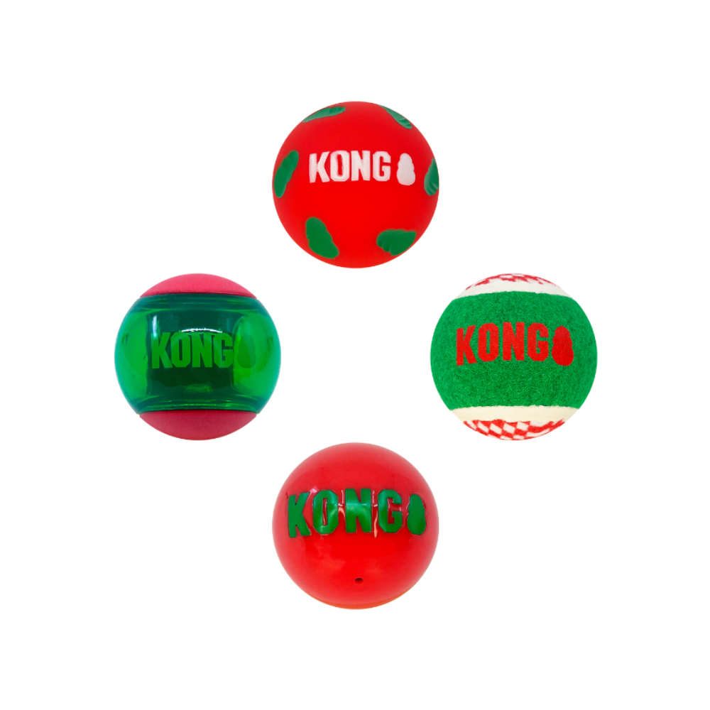 Kong Holiday Occasions Pelotas Med 4 Pzas
