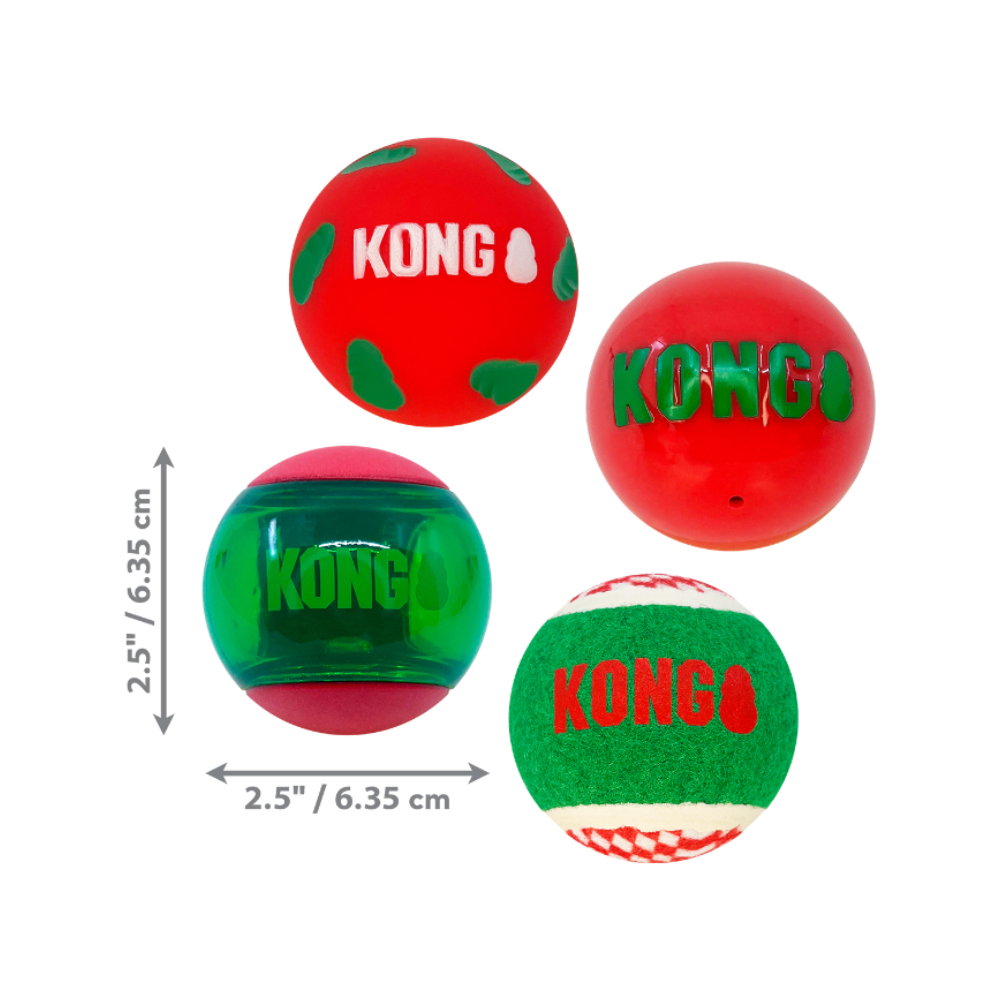 Kong Holiday Occasions Pelotas Med 4 Pzas