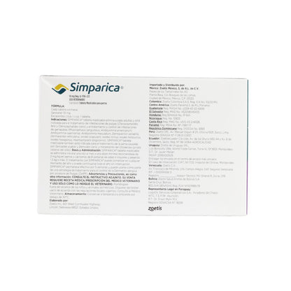 Simparica 10 Mg Perros >2.5 - 5 Kg 3 Tab