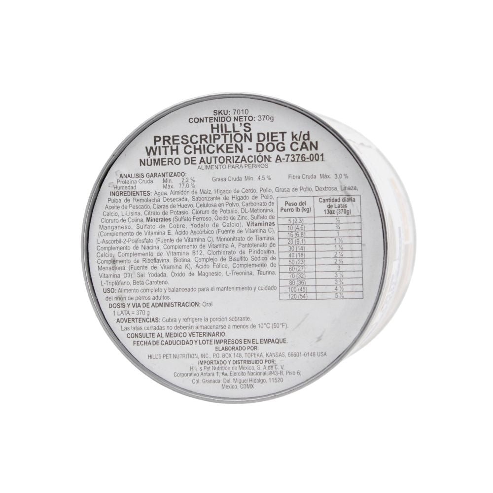 Hills K/D Lata 354 G Perro Pollo 12 Pz