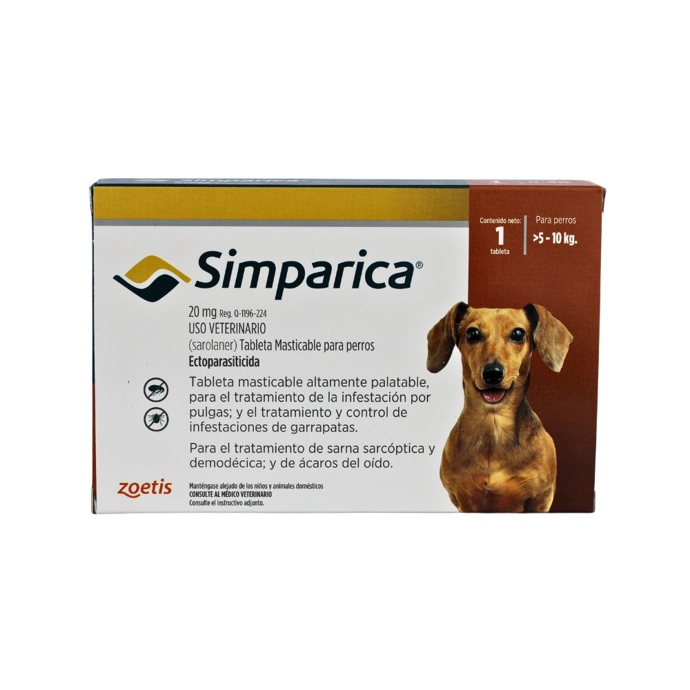 Zoetis Simparica 20 Mg 1 Tab 5 - 10 Kg