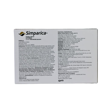 Zoetis Simparica 20 Mg 1 Tab 5 - 10 Kg