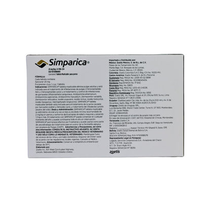 Zoetis Simparica 20 Mg 1 Tab 5 - 10 Kg