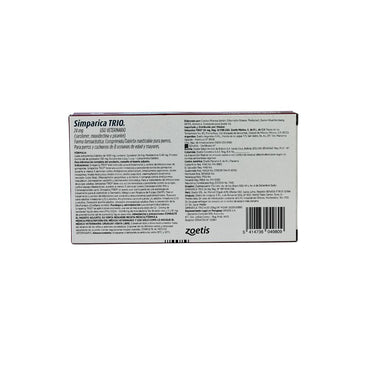 ZOETIS SIMPARICA TRIO 48 MG 20 - 40 KG 3 TAB