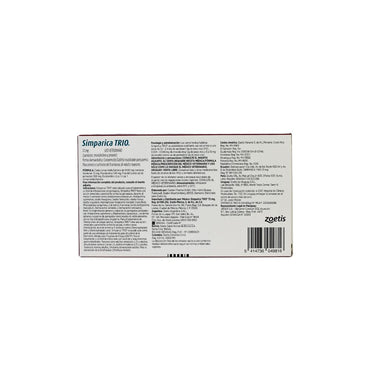 ZOETIS SIMPARICA TRIO 72 MG 40 - 60 KG 3 TAB