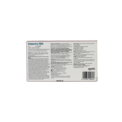 Zoetis Simparica Trio 72 Mg 40 - 60 Kg 3 Tab