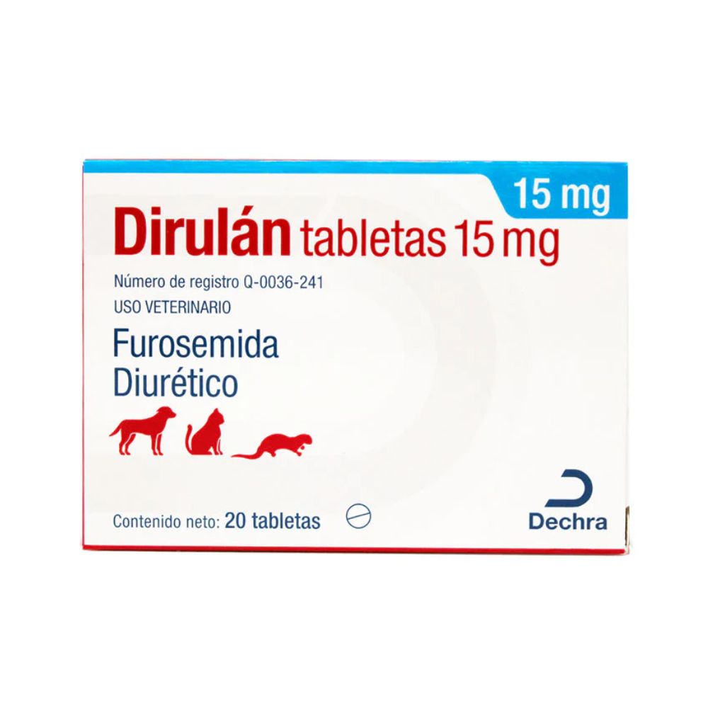 Dechra Dirulan Tabletas 15 Mg 20 Tab