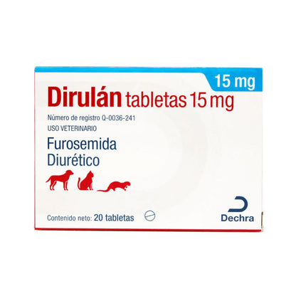 Dechra Dirulan Tabletas 15 Mg 20 Tab